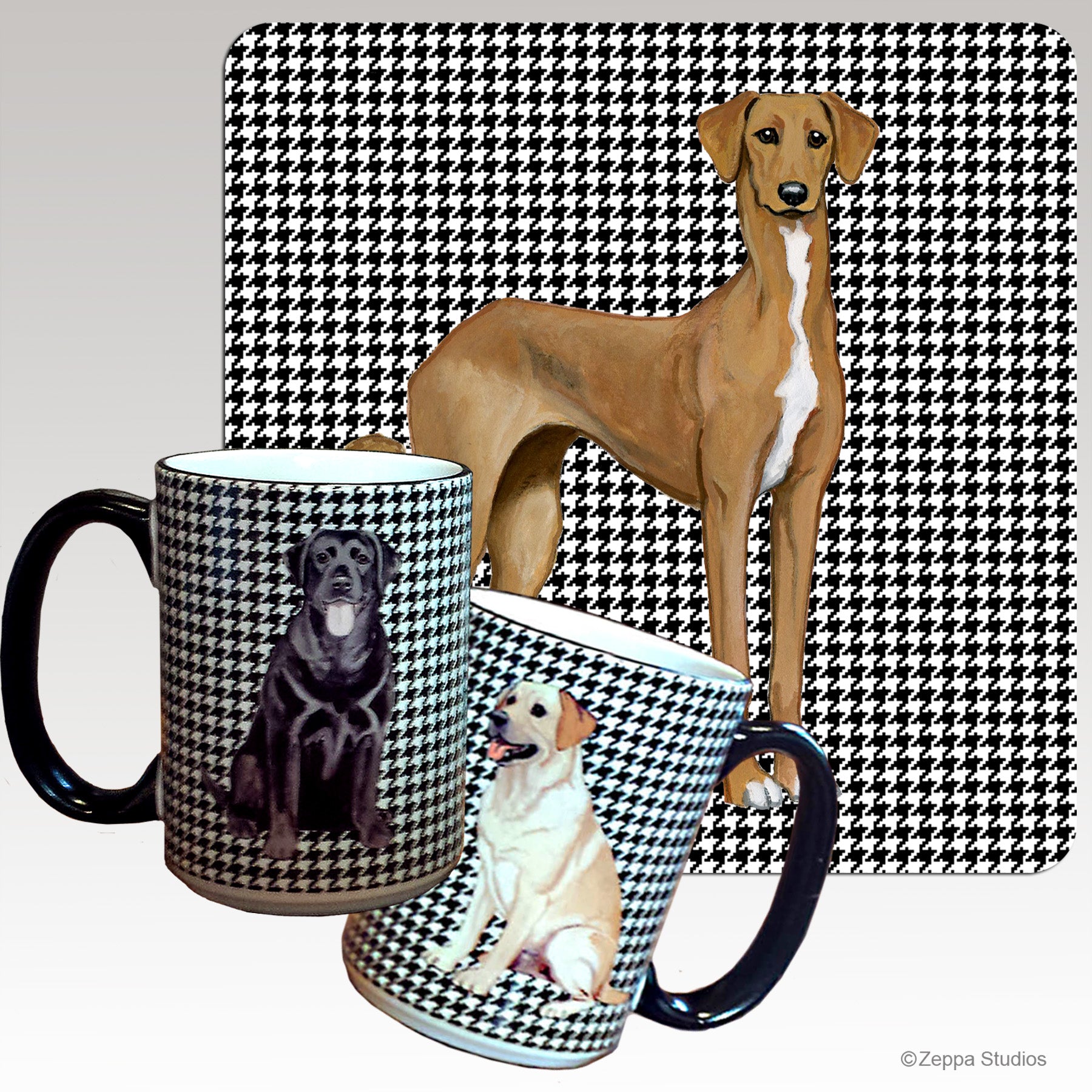 azawakh houndstooth mugs