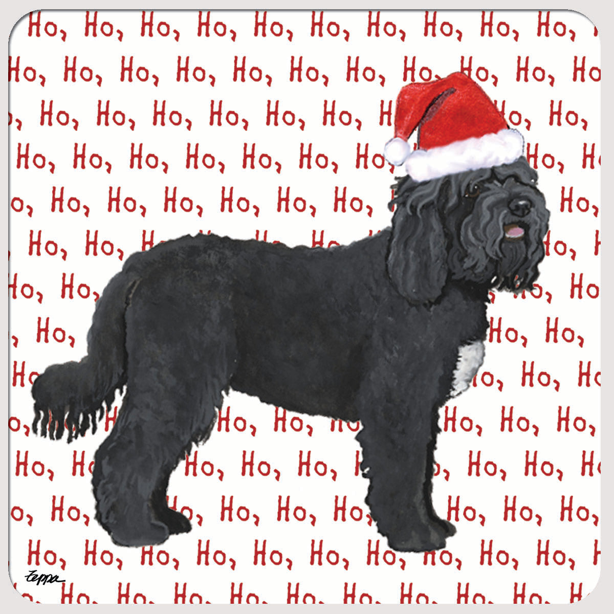 Barbet Ho Ho Ho Christmas Coasters
