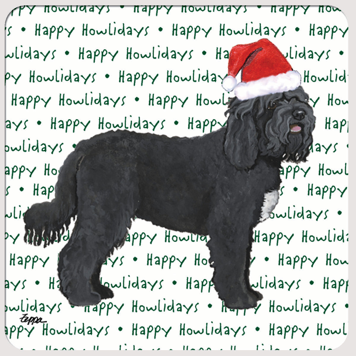 Barbet Happy Howlidays Christmas Coasters