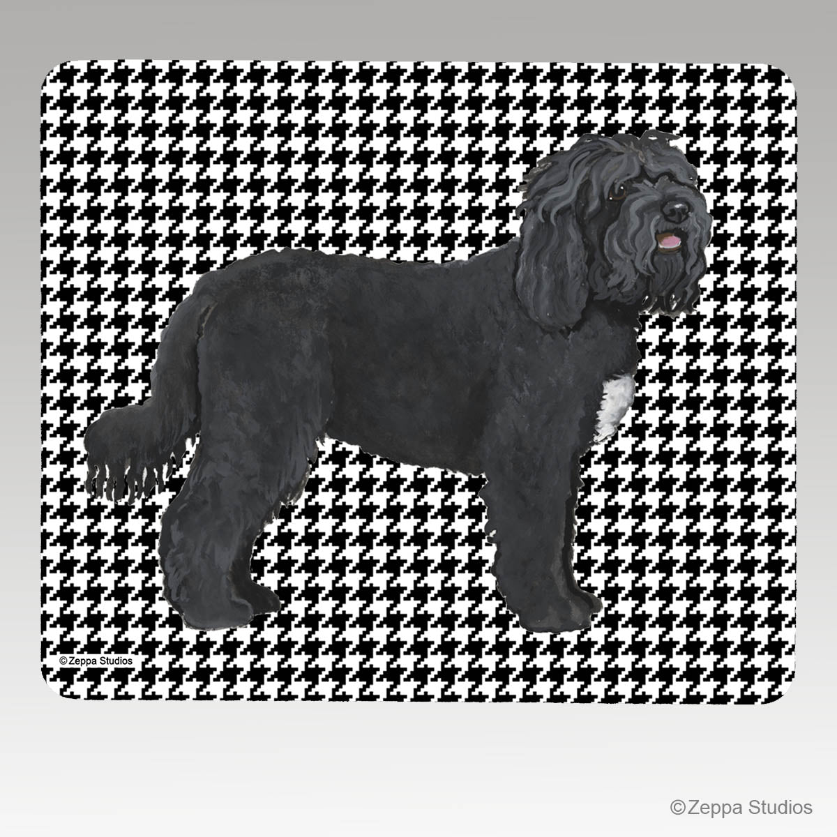Barbet Houndstooth Mouse Pad