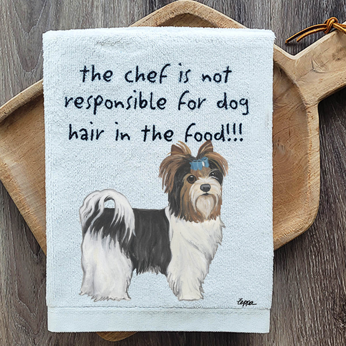 Biewer Terrier Clipped Kitchen Towel