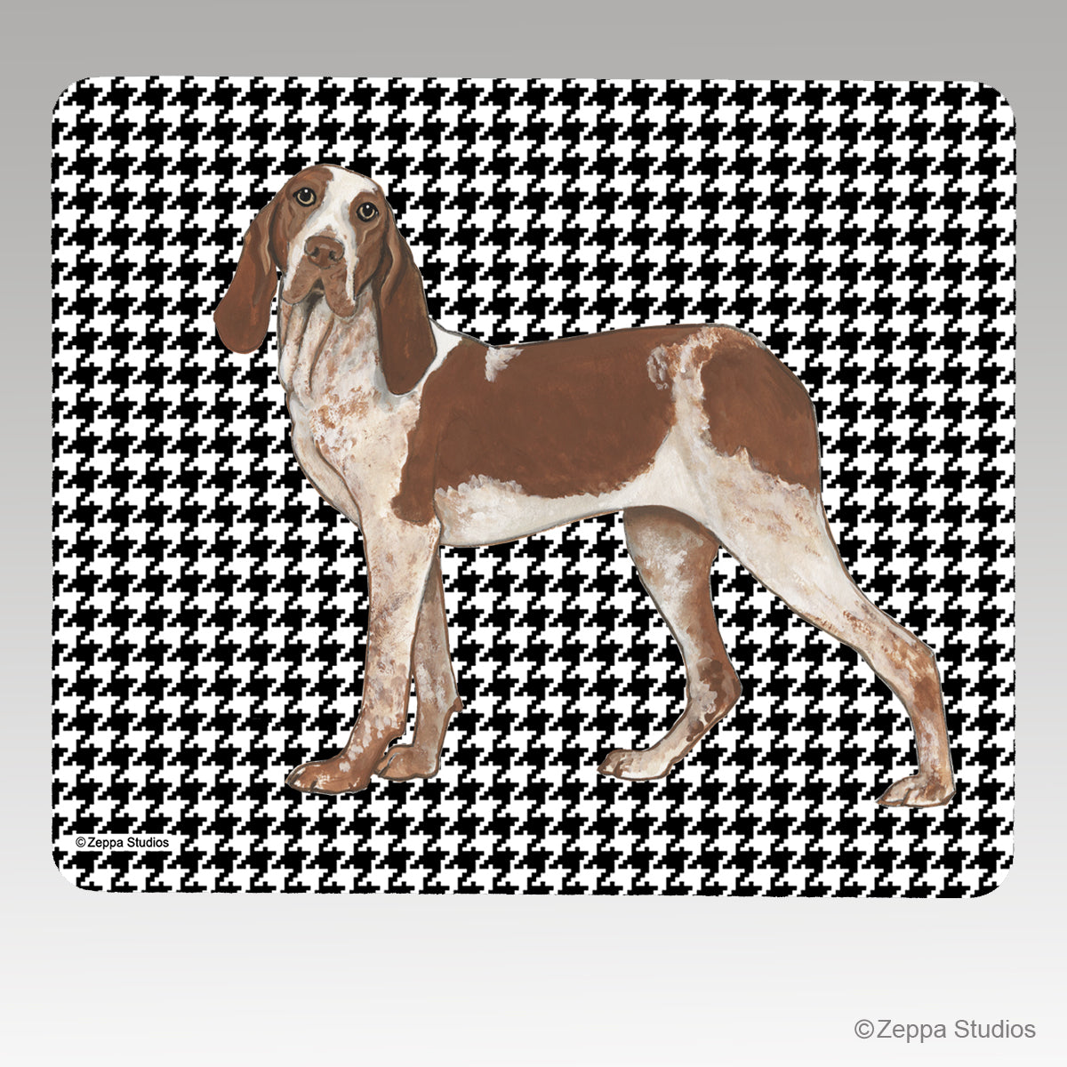 Bracco Italiano Houndstooth Mouse Pad