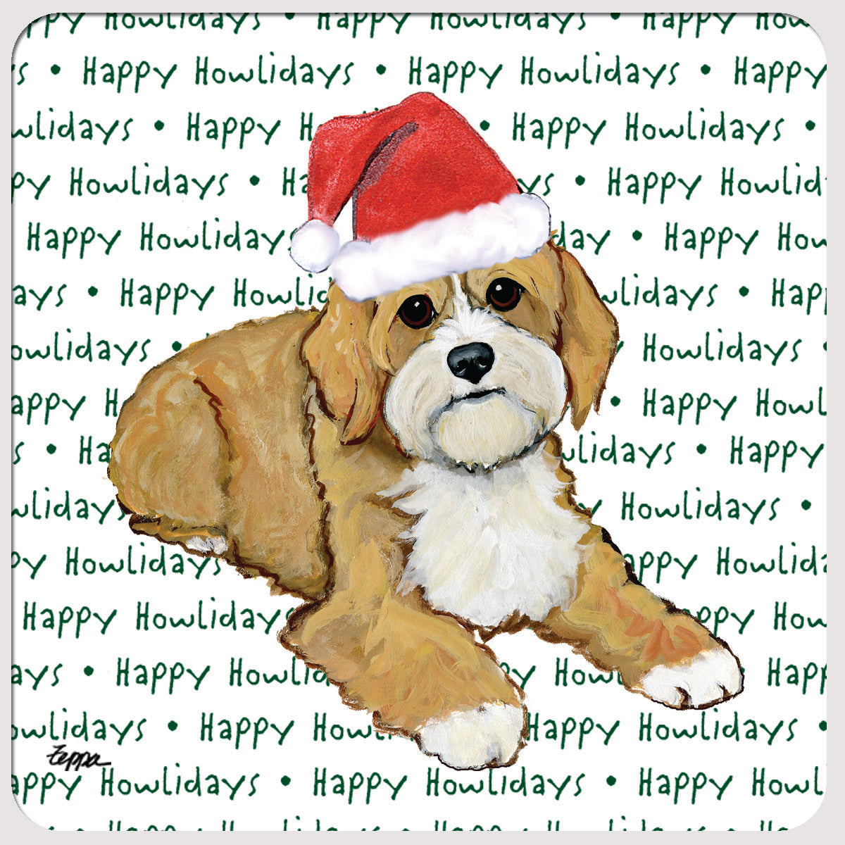 Cavapoo Christmas Coasters