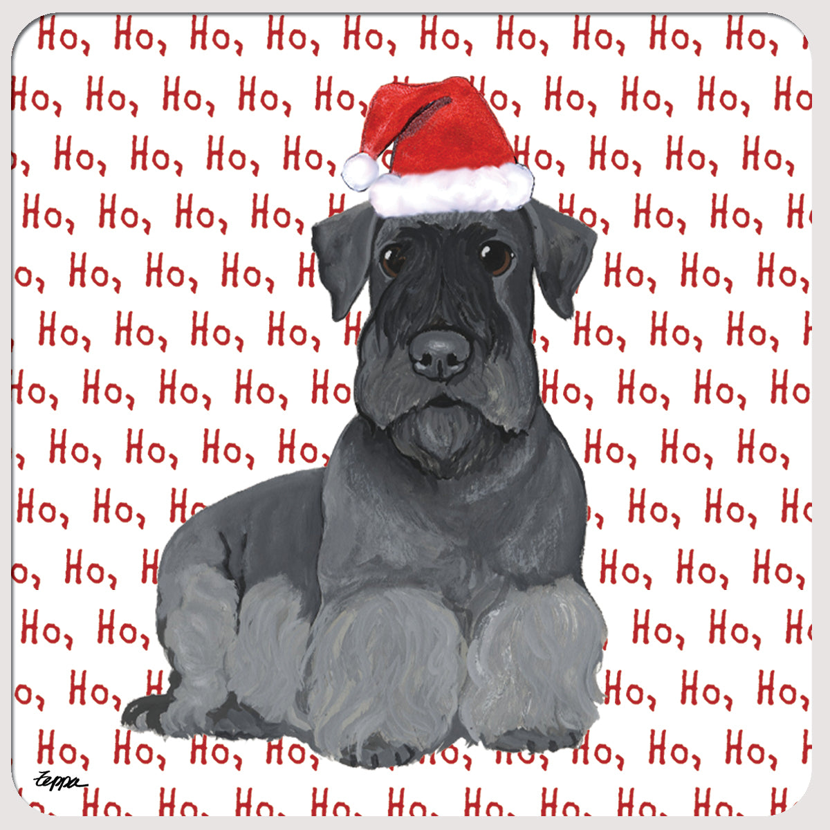 Cesky Terrier HoHoHo Coasters