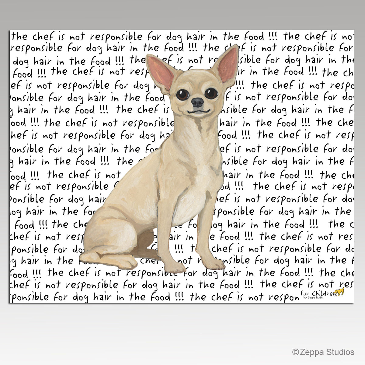 Blonde Chihuahua Tempered Glass Cutting Board