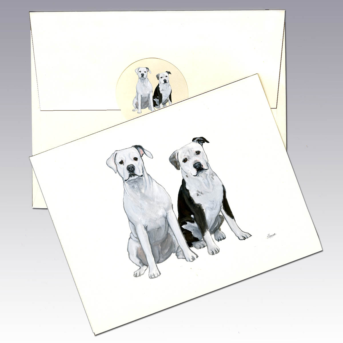 Custom Note Cards from a Hand Painted Portrait of Your Pet