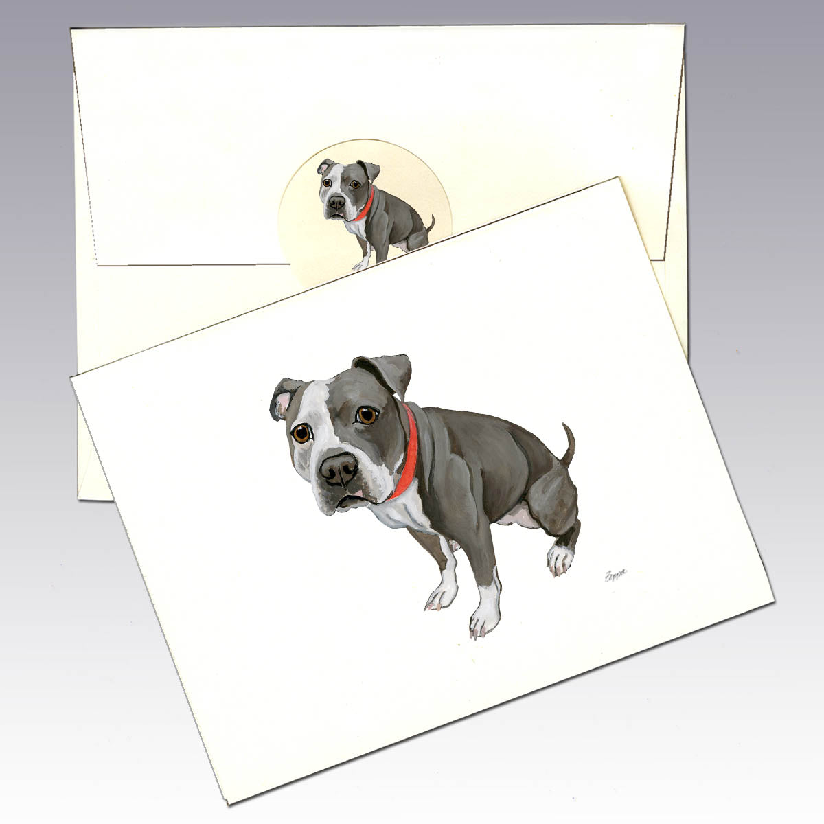Custom Note Cards from a Hand Painted Portrait of Your Pet
