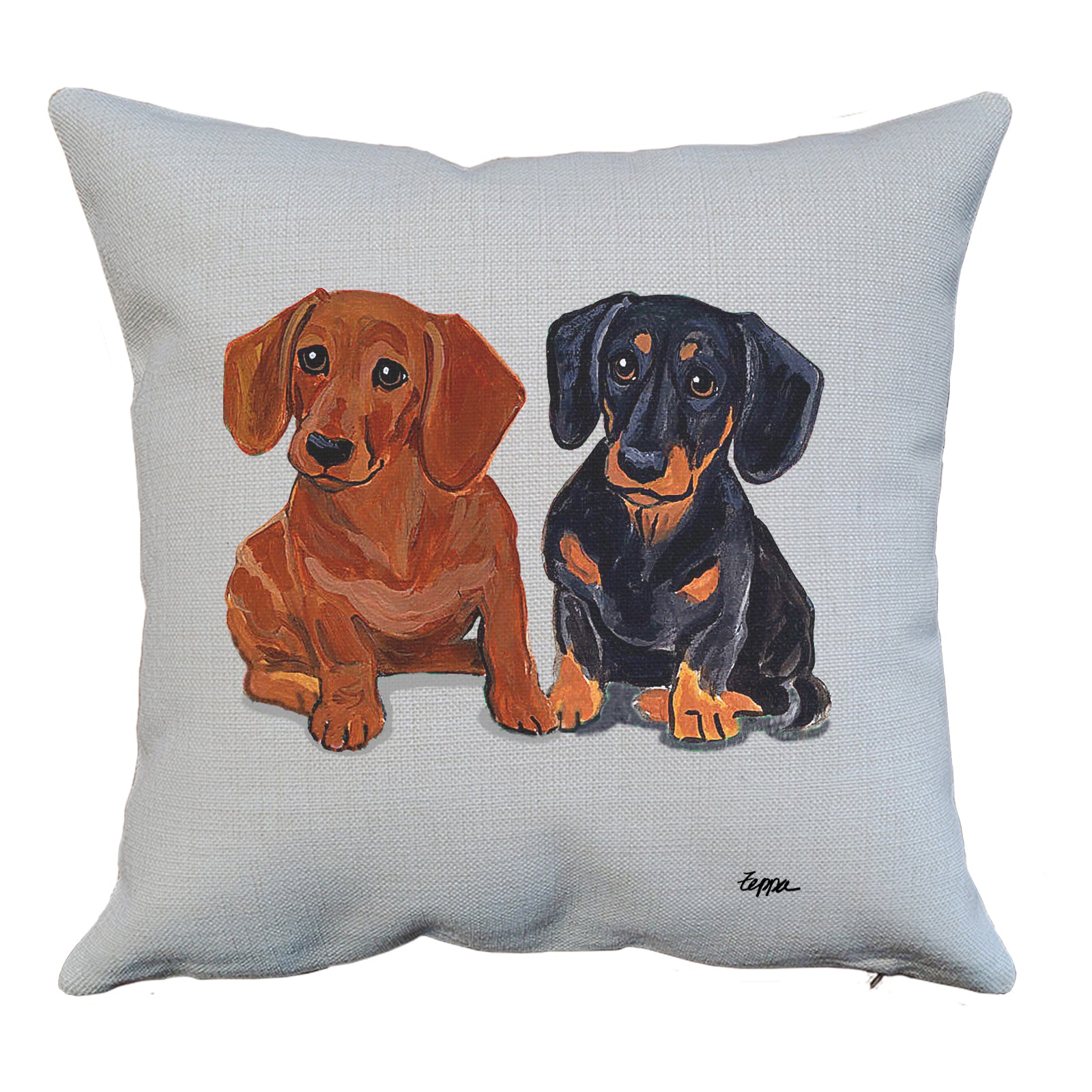 Dachshund Pair Throw Pillow