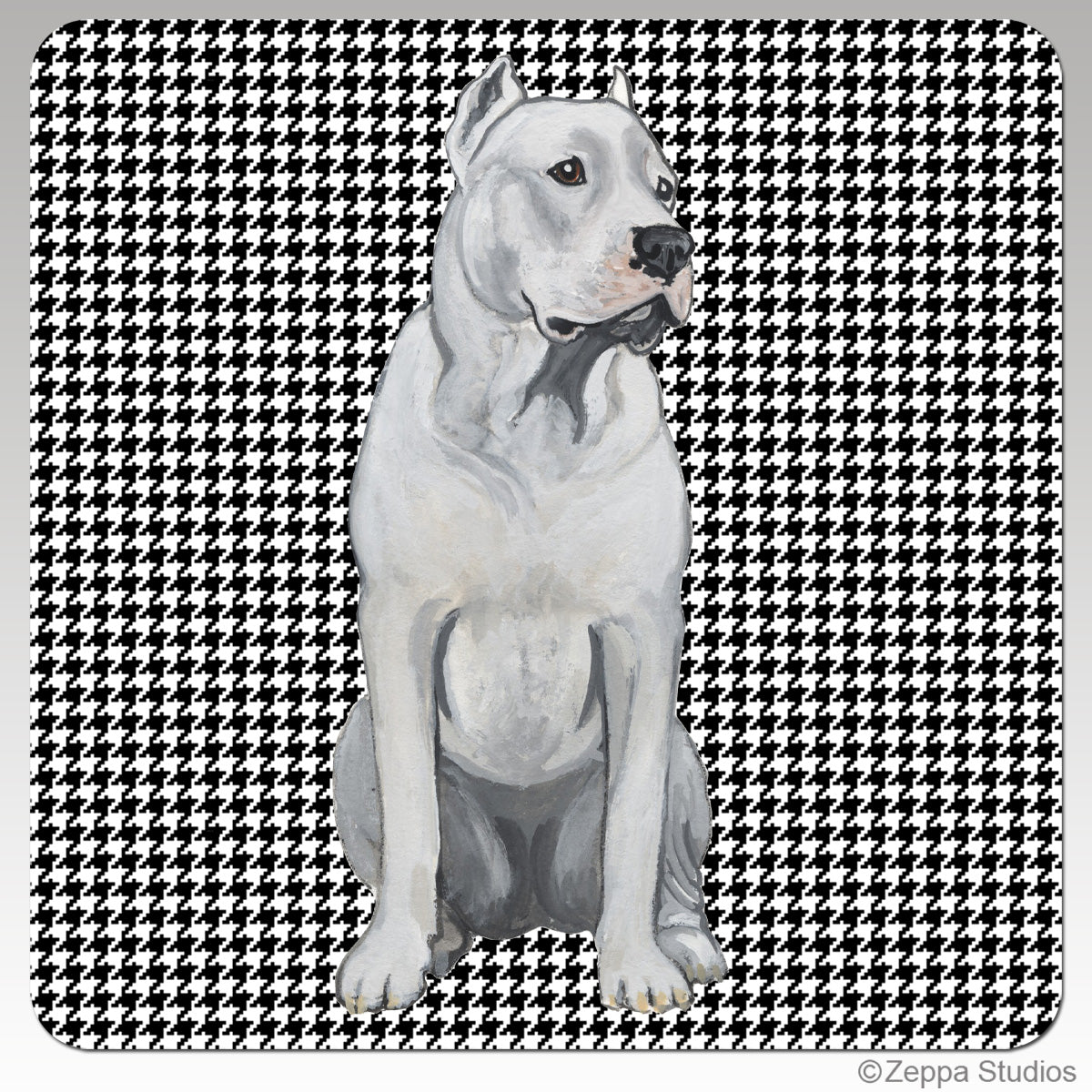Dogo Argentino Houndstooth Coasters