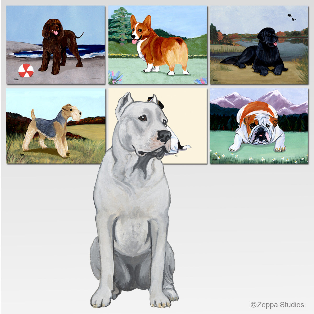 Dogo Argentino Scenic Mouse Pads