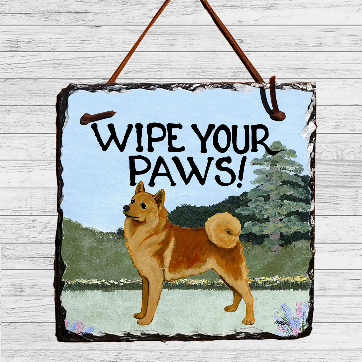 Finnish Spitz Slate Signs