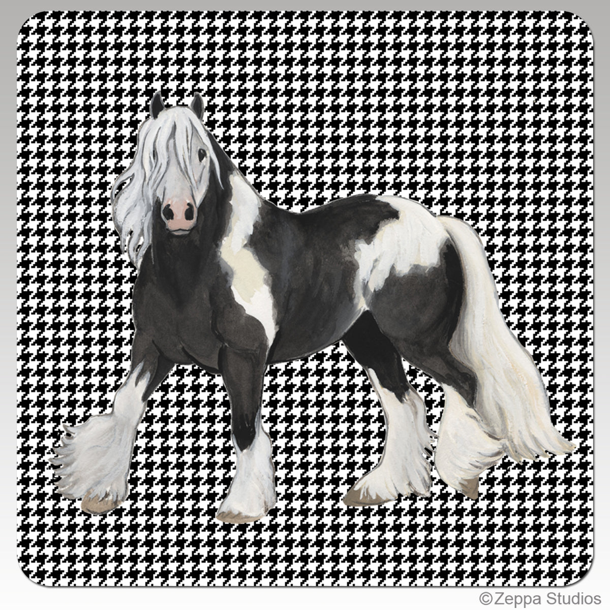 Gypsy Vanner Houndstooth Coasters