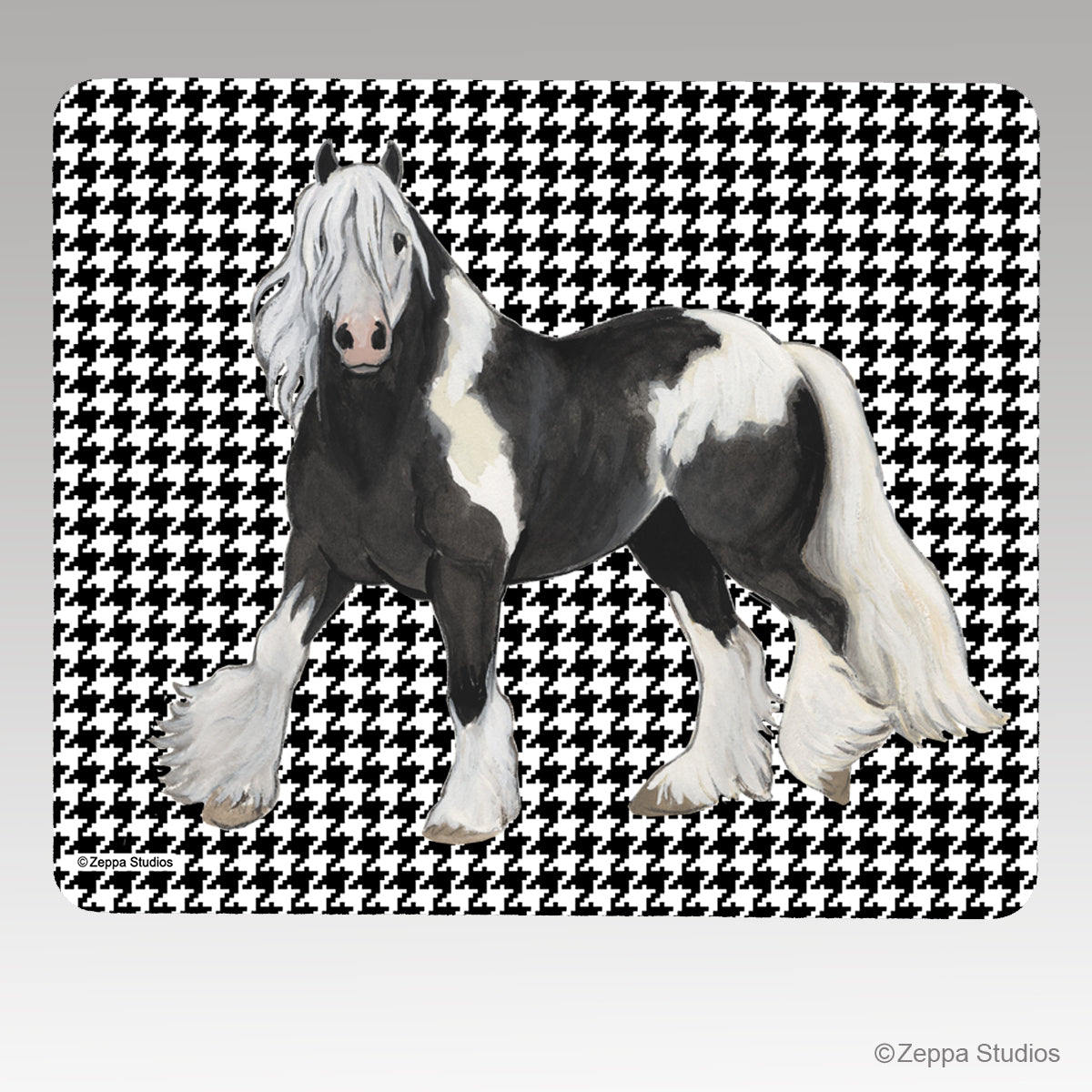 Gypsy Vanner Houndstooth Mouse Pad