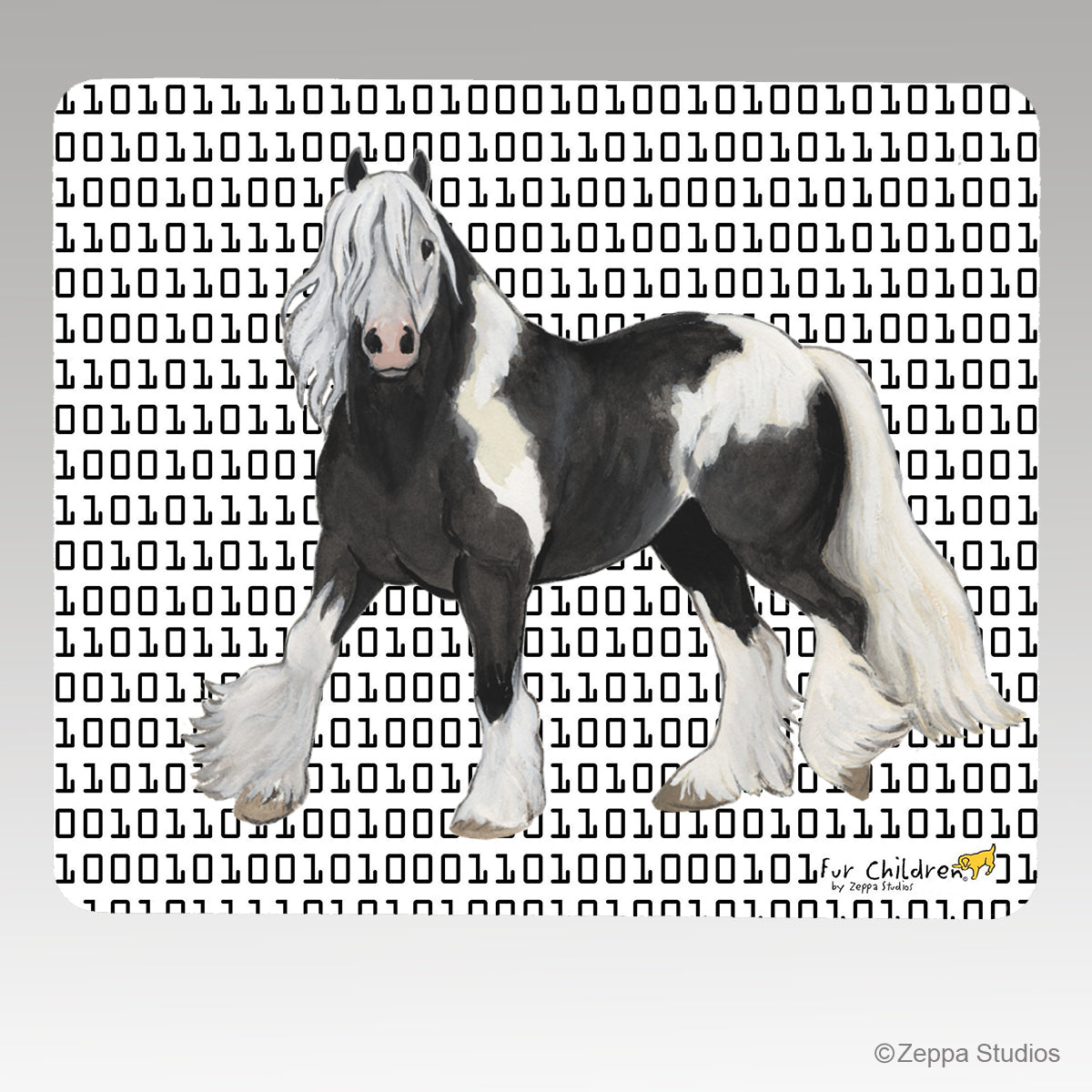 Gypsy Vanner Binary Code Mouse Pad