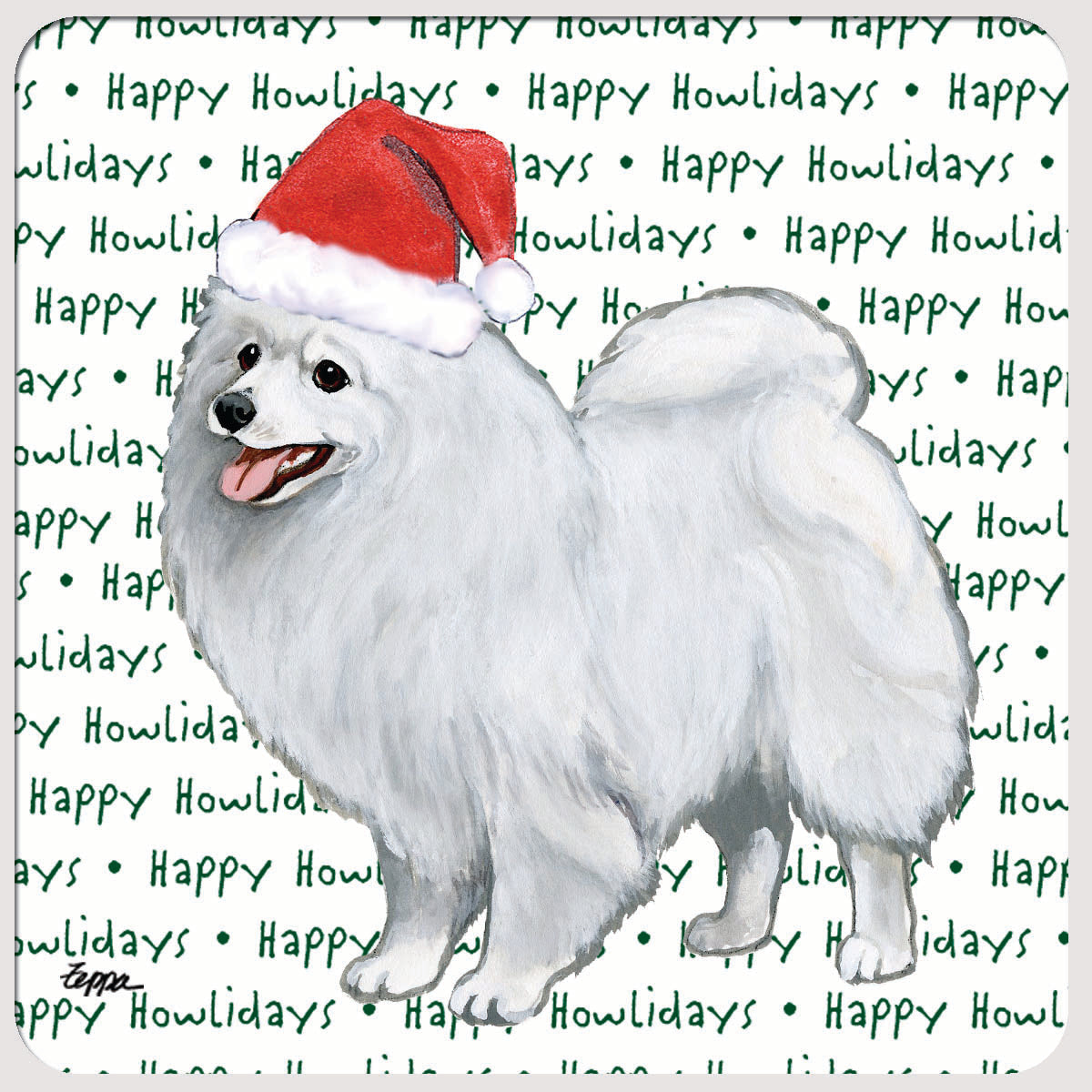 Japanese Spitz Howliday Coasters