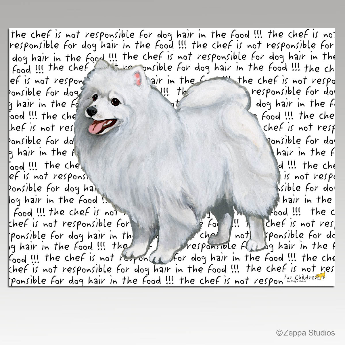 Japanese Spitz Tempered Glass Cutting Board