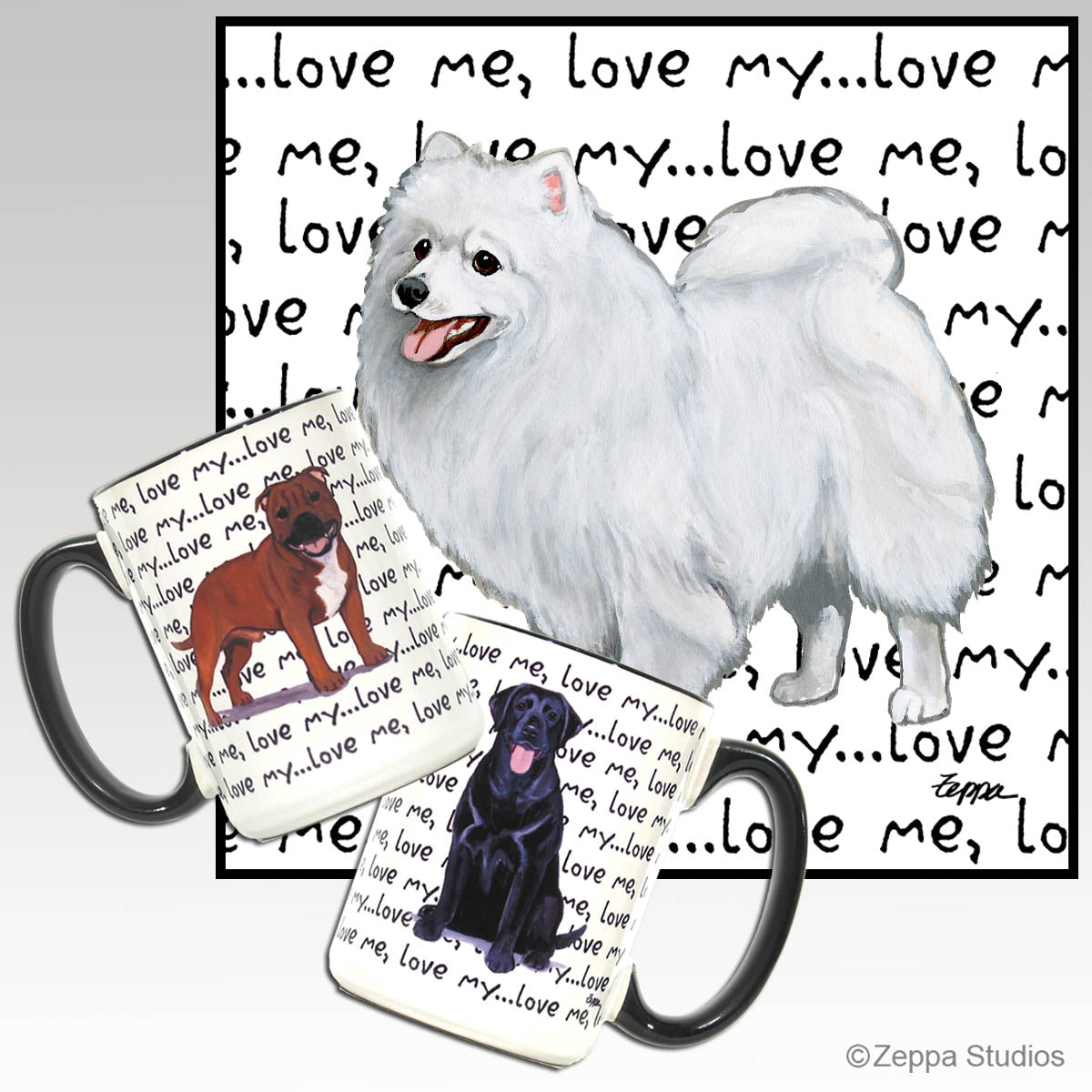 Japanese Spitz Love Me Mugs