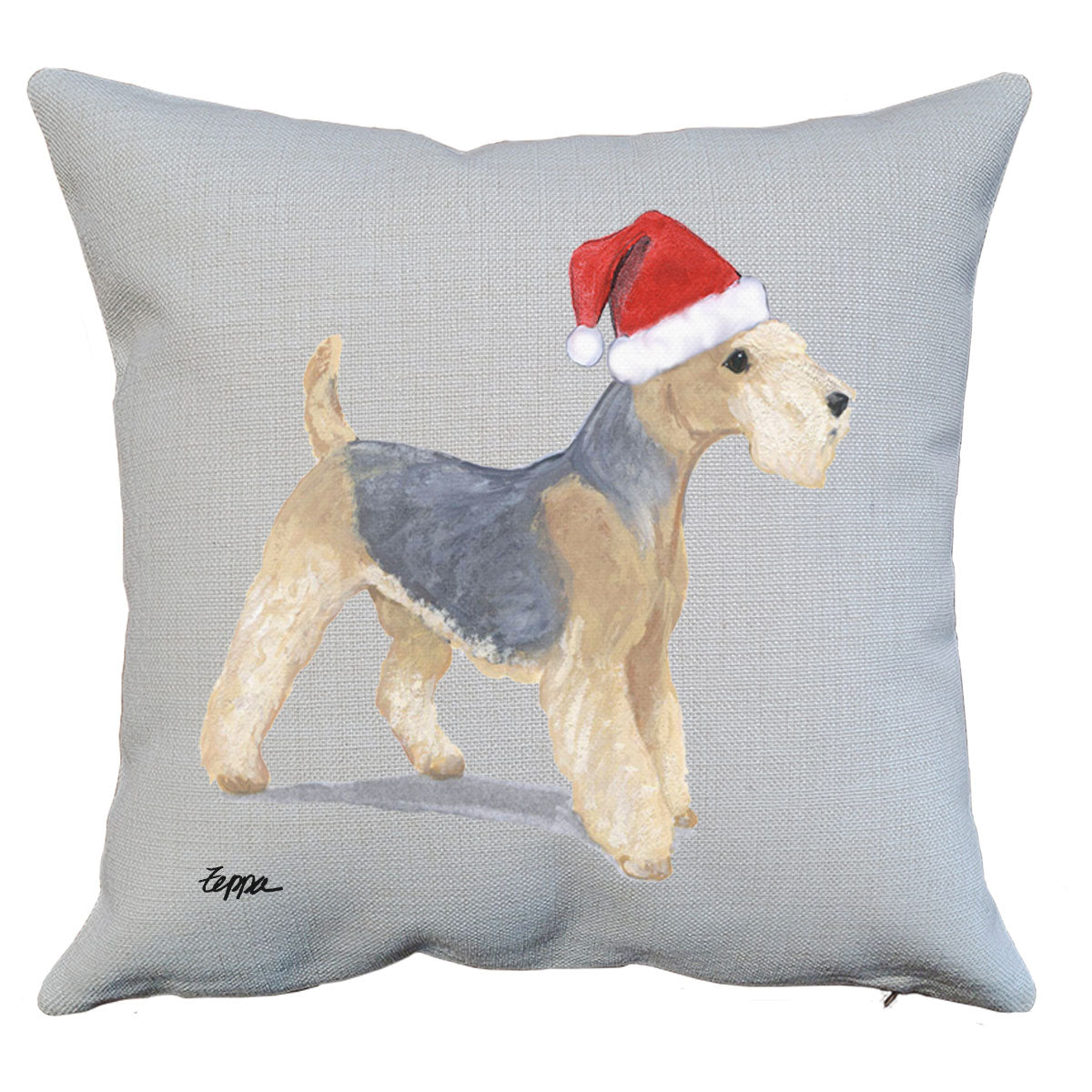 Lakeland Terrier Santa Pillow