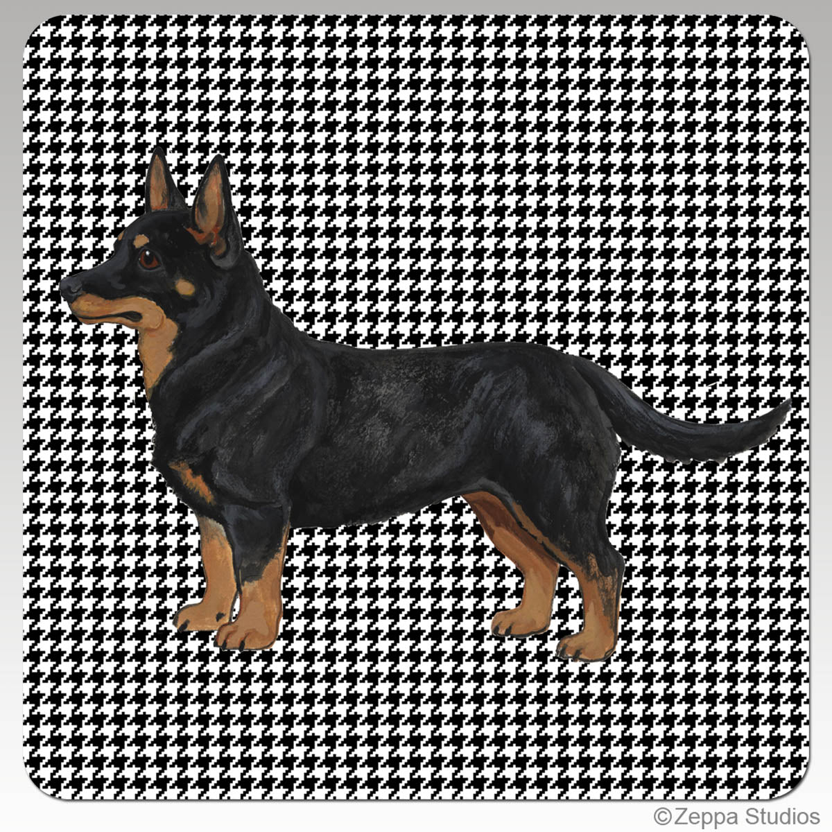 Lancashire Heeler Houndzstooth Coasters