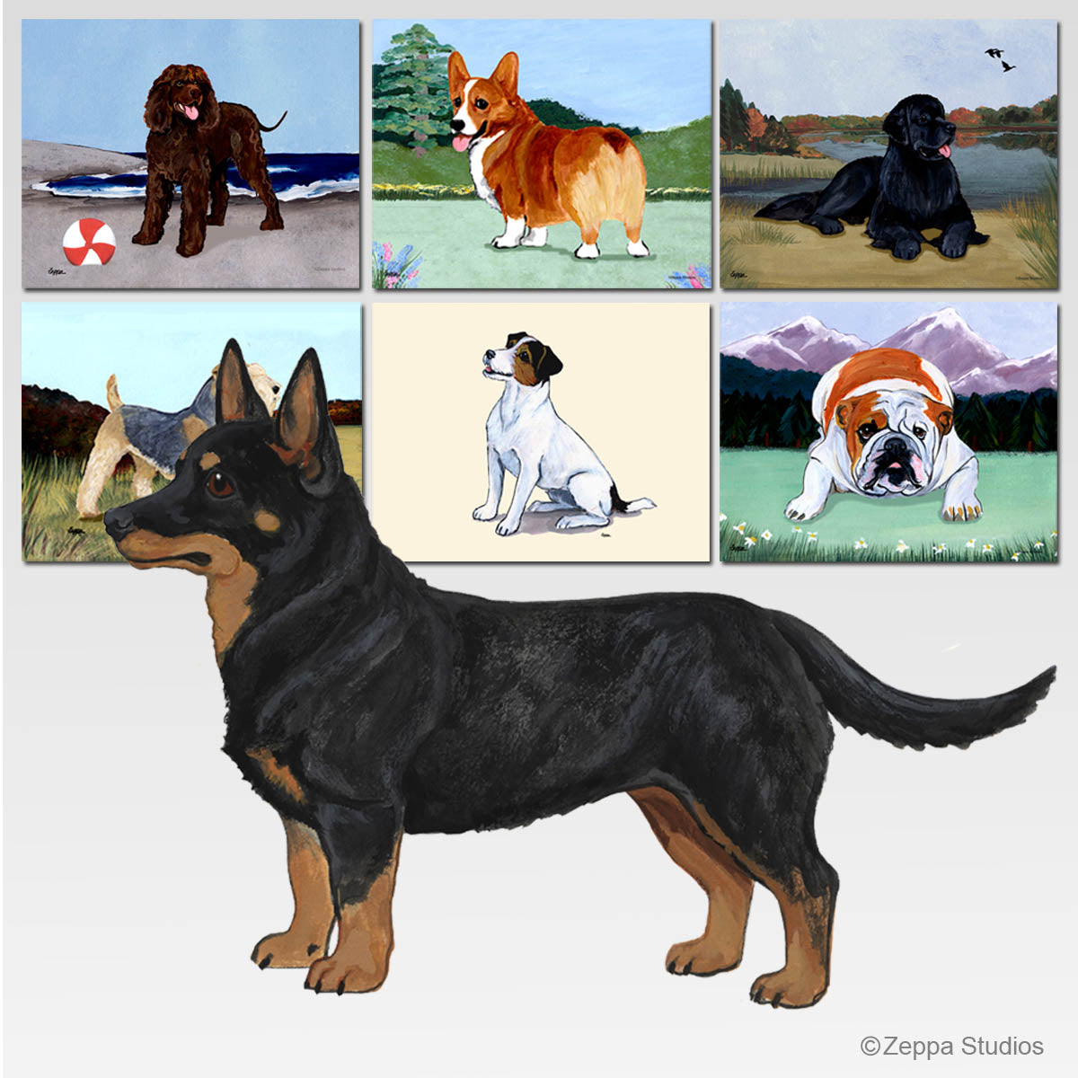 Lancashire Heeler Scenic Cutting Board