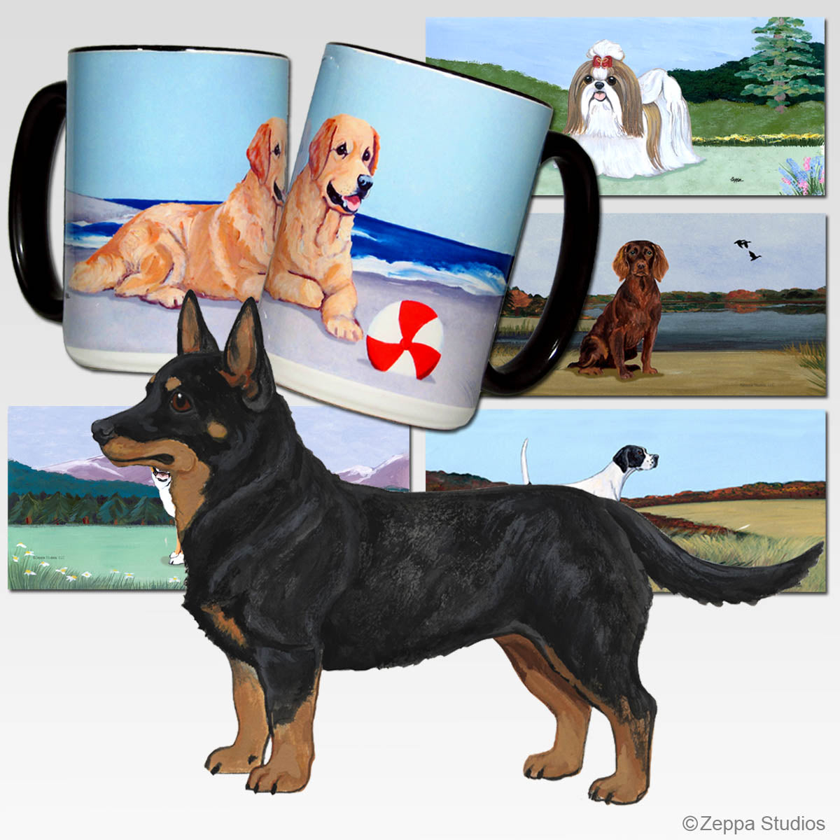 Lancashire Heeler Scenic Mug
