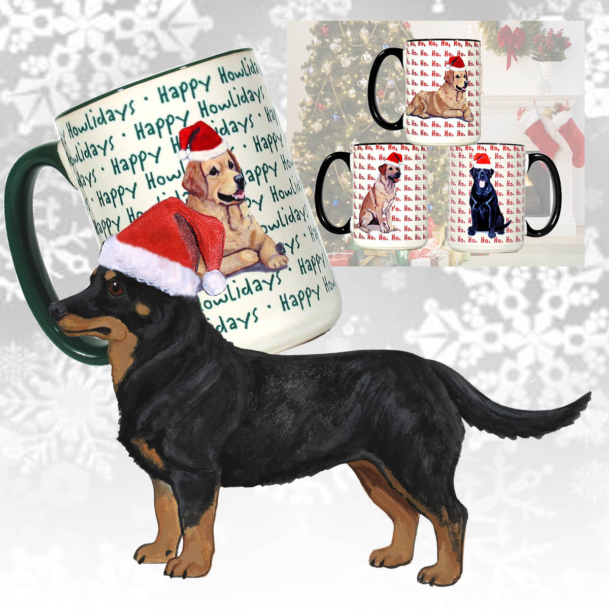 Lancashire Heeler Christmas Mugs