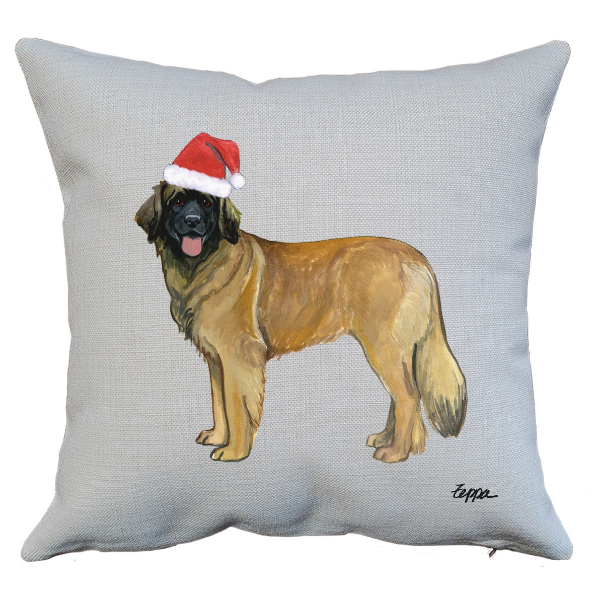 Leonberger Santa Pillow