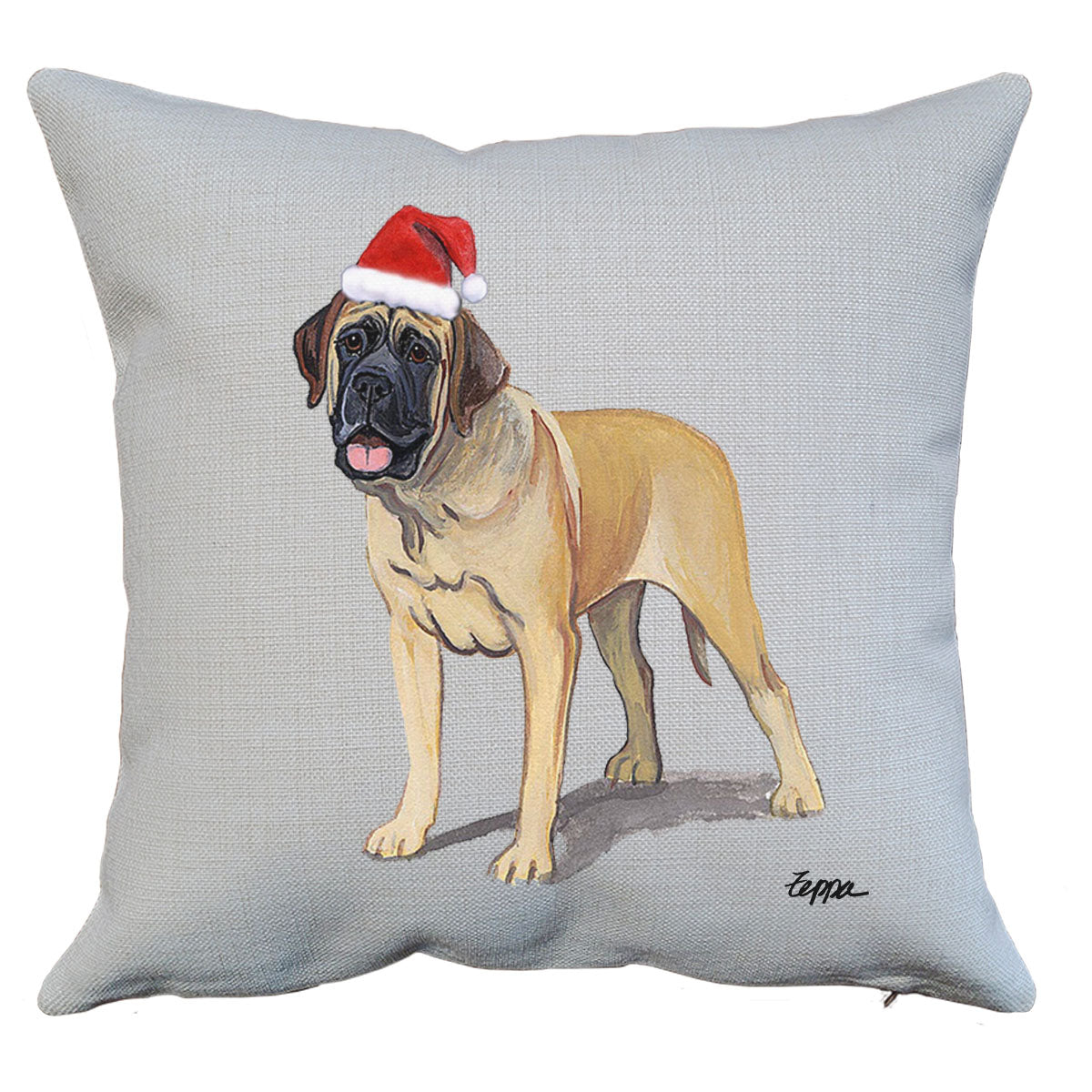 Mastiff Santa Pillow