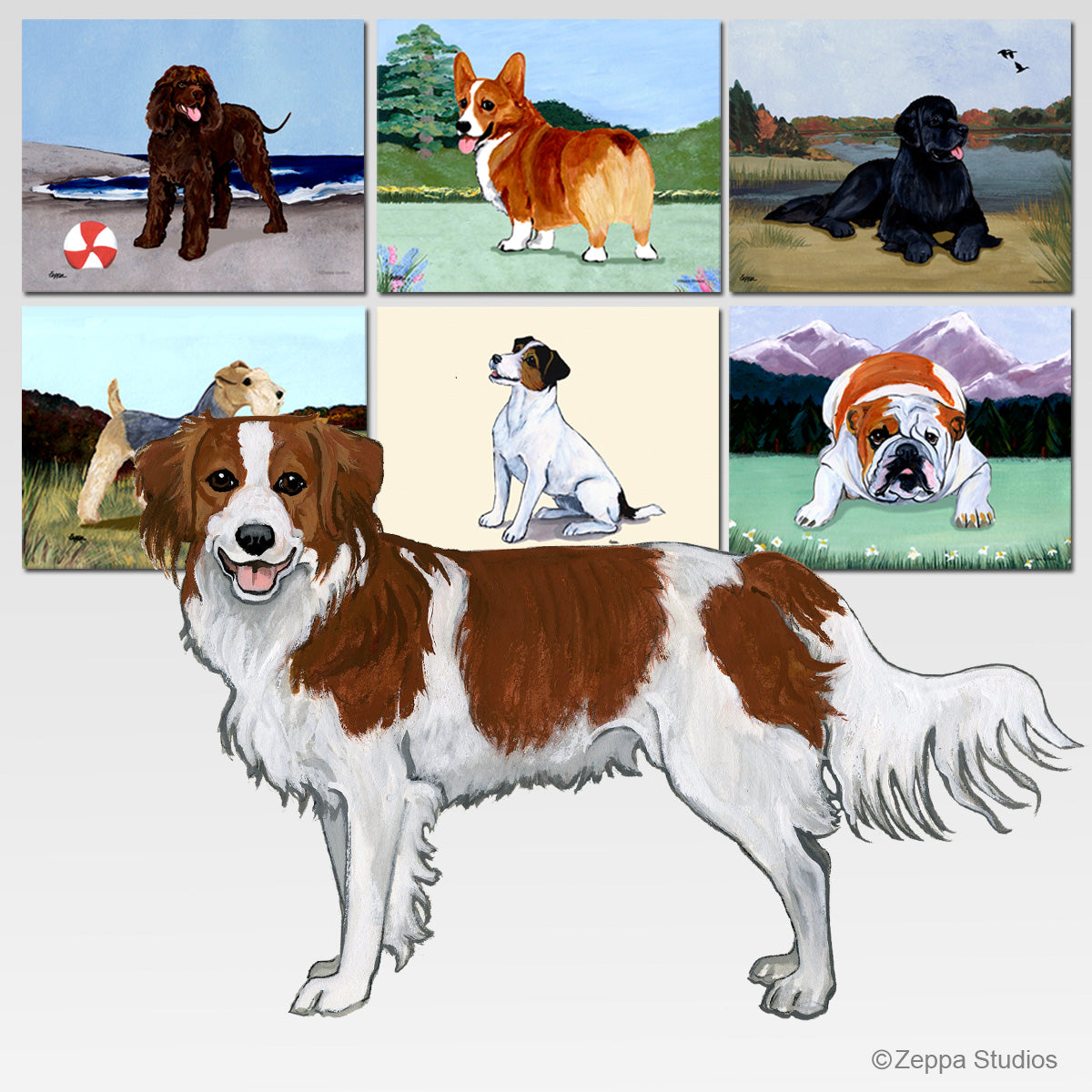 Nederlandse Kooikerhondje Scenic Cutting Boards