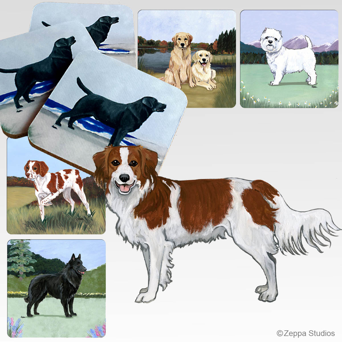 Nederlandse Kooikerhondje Scenic Coasters