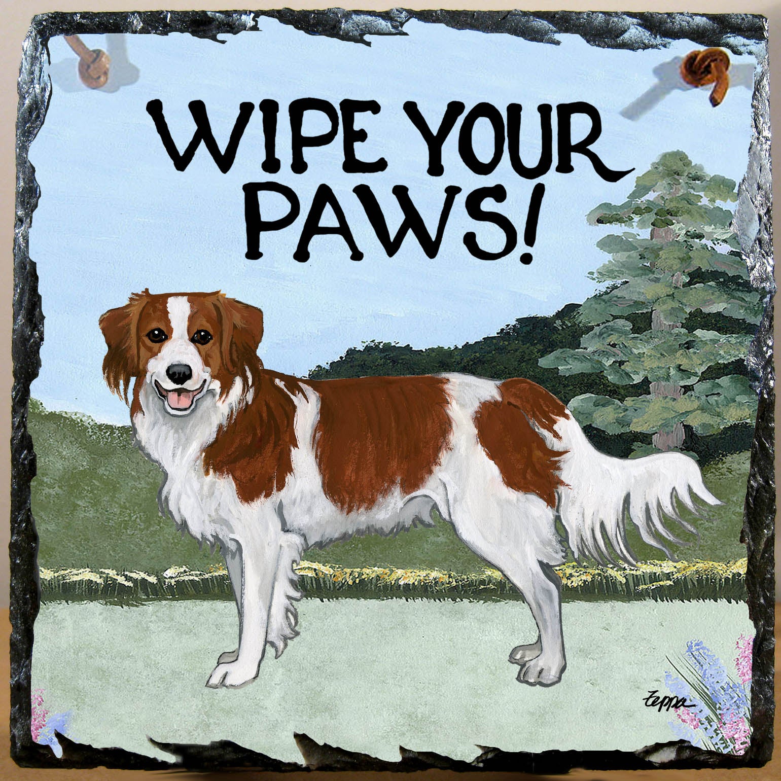 Nederlandse Kooikerhondje Slate Sign