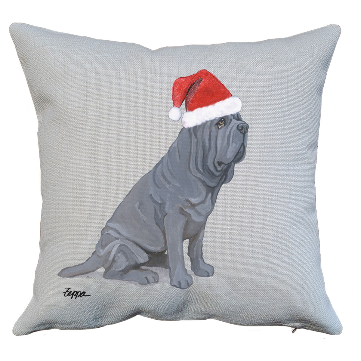 Neopolitan Mastiff Santa Pillow