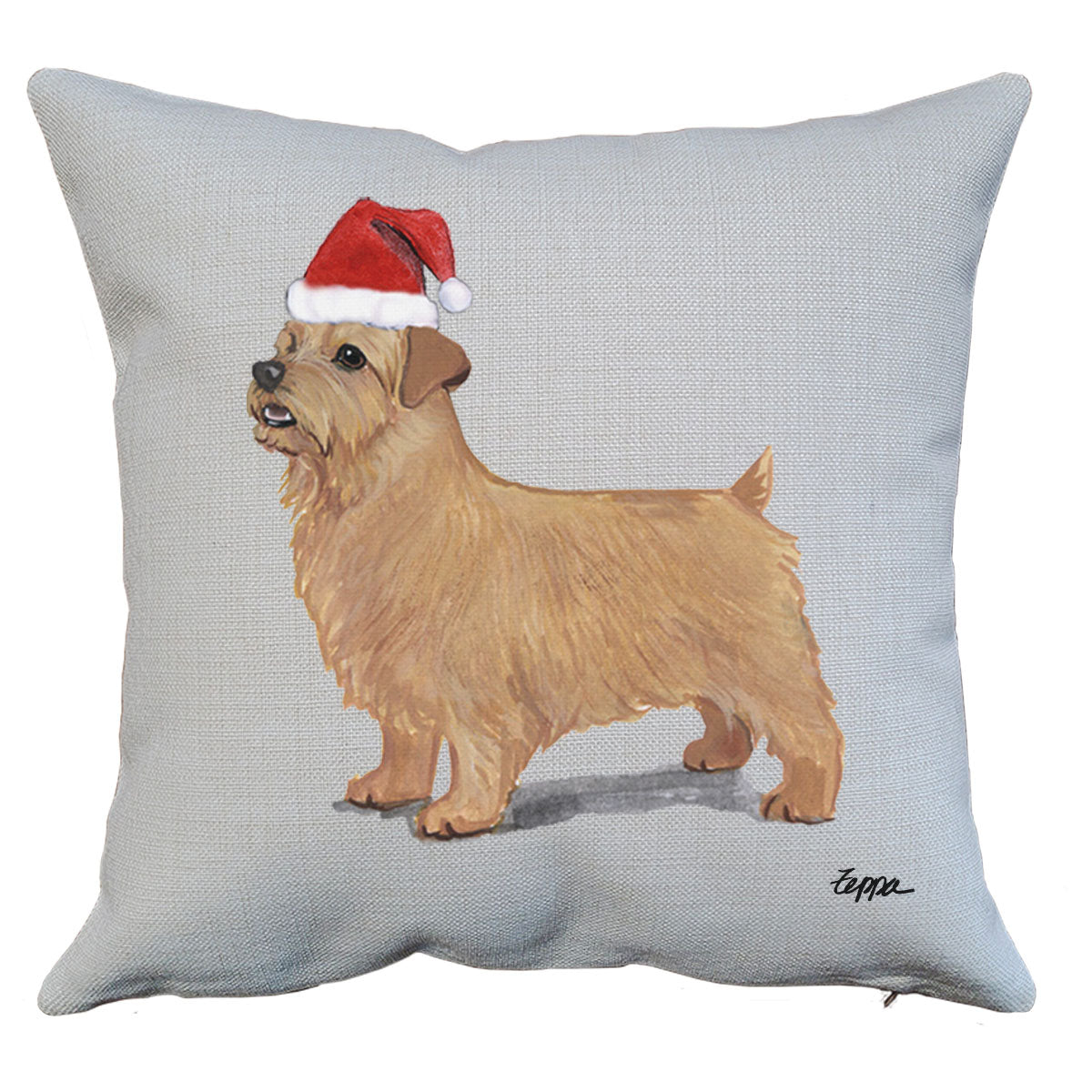 Norfolk Terrier Santa Pillow