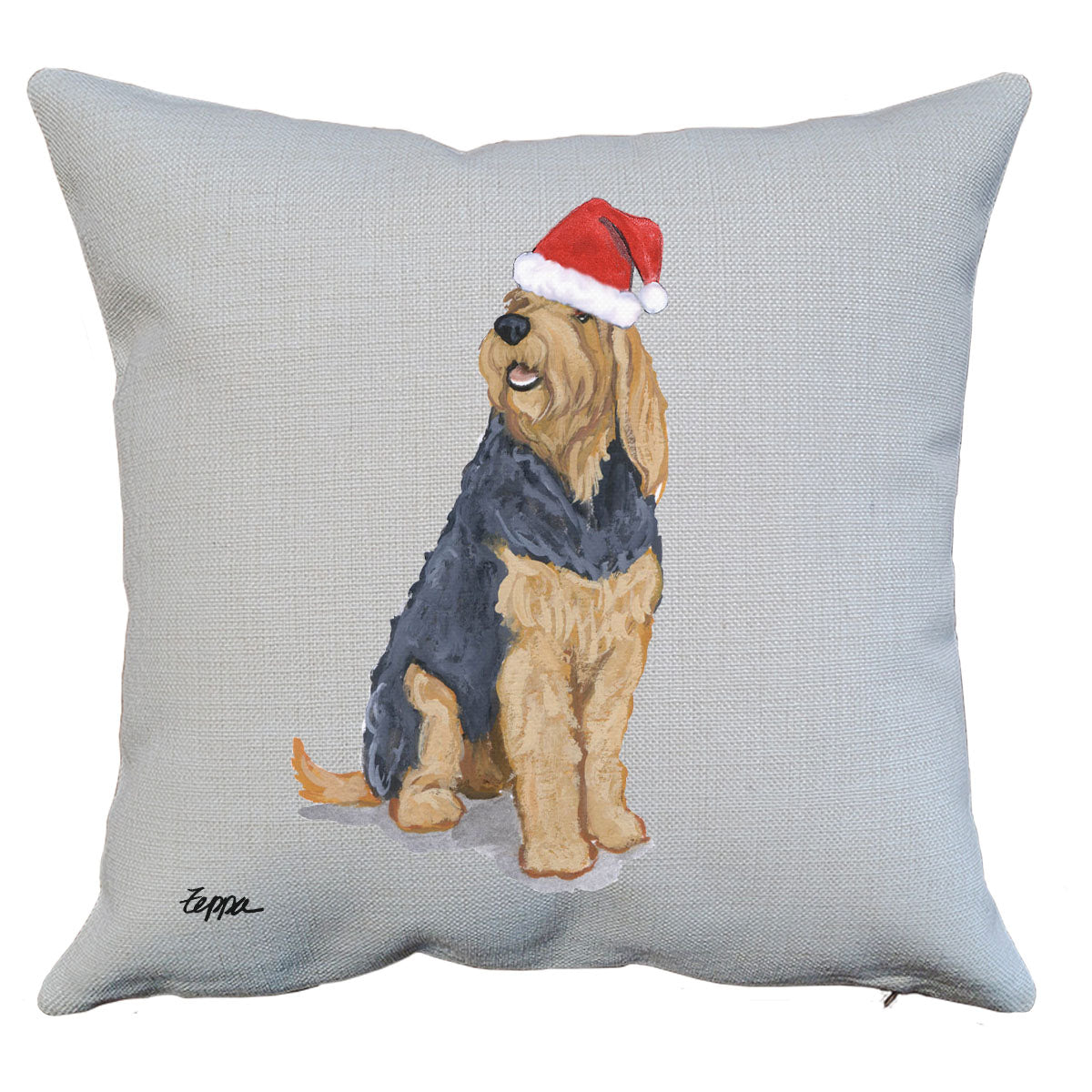 Otterhound Santa Pillow