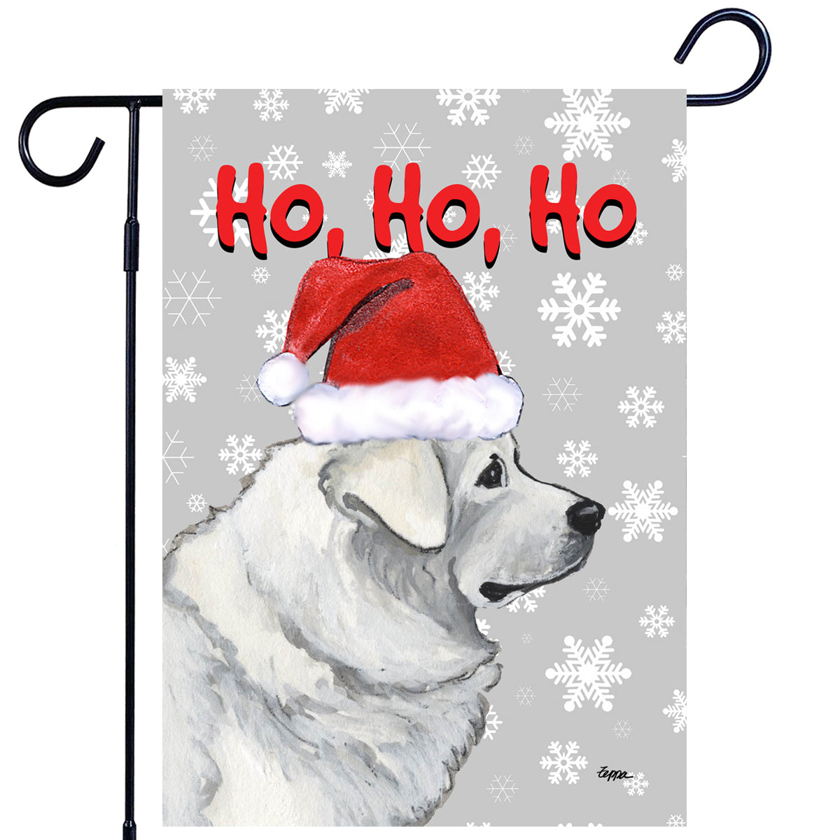 Polish Tatra Sheepdog Ho Ho Ho Garden Flag