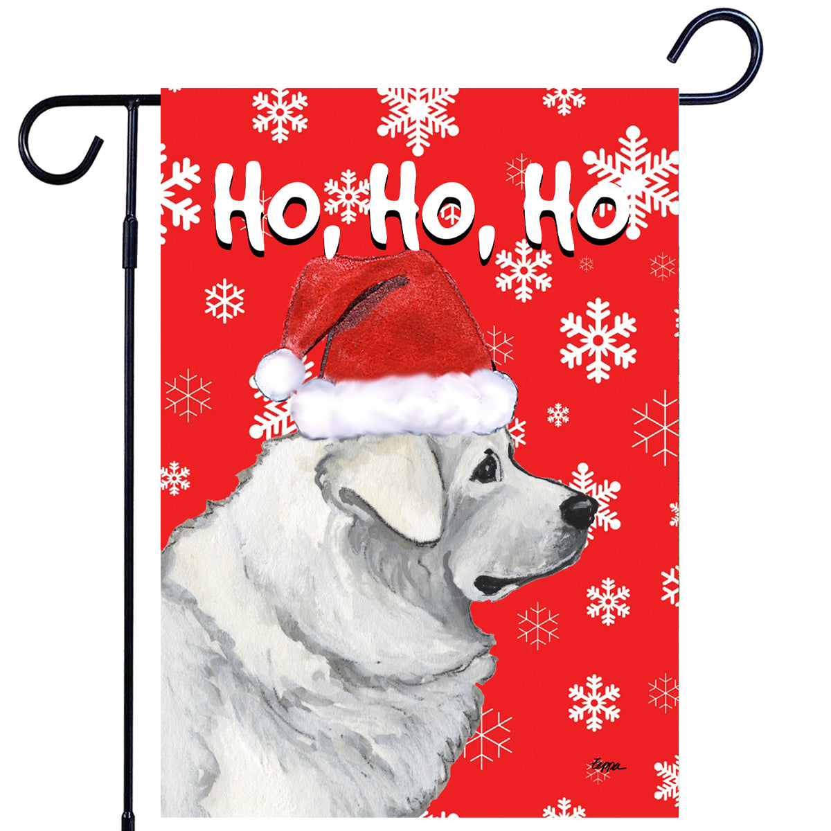 Polish Tatra Sheepdog Ho Ho Ho Garden Flag
