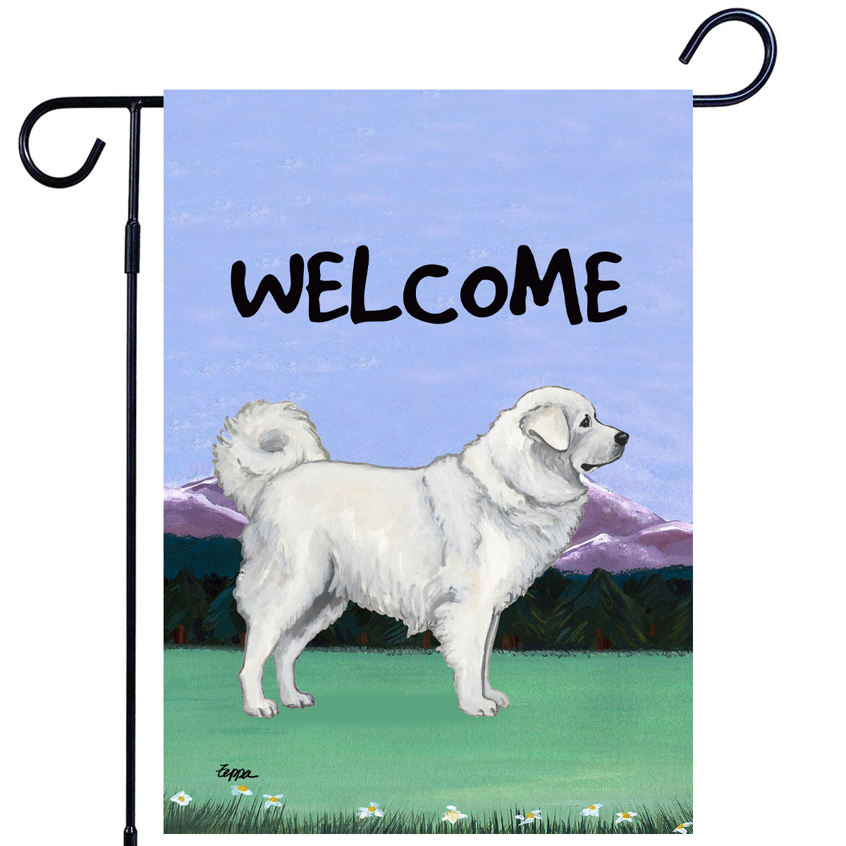 Polish Tatra Sheepdog Welcome Garden Flag