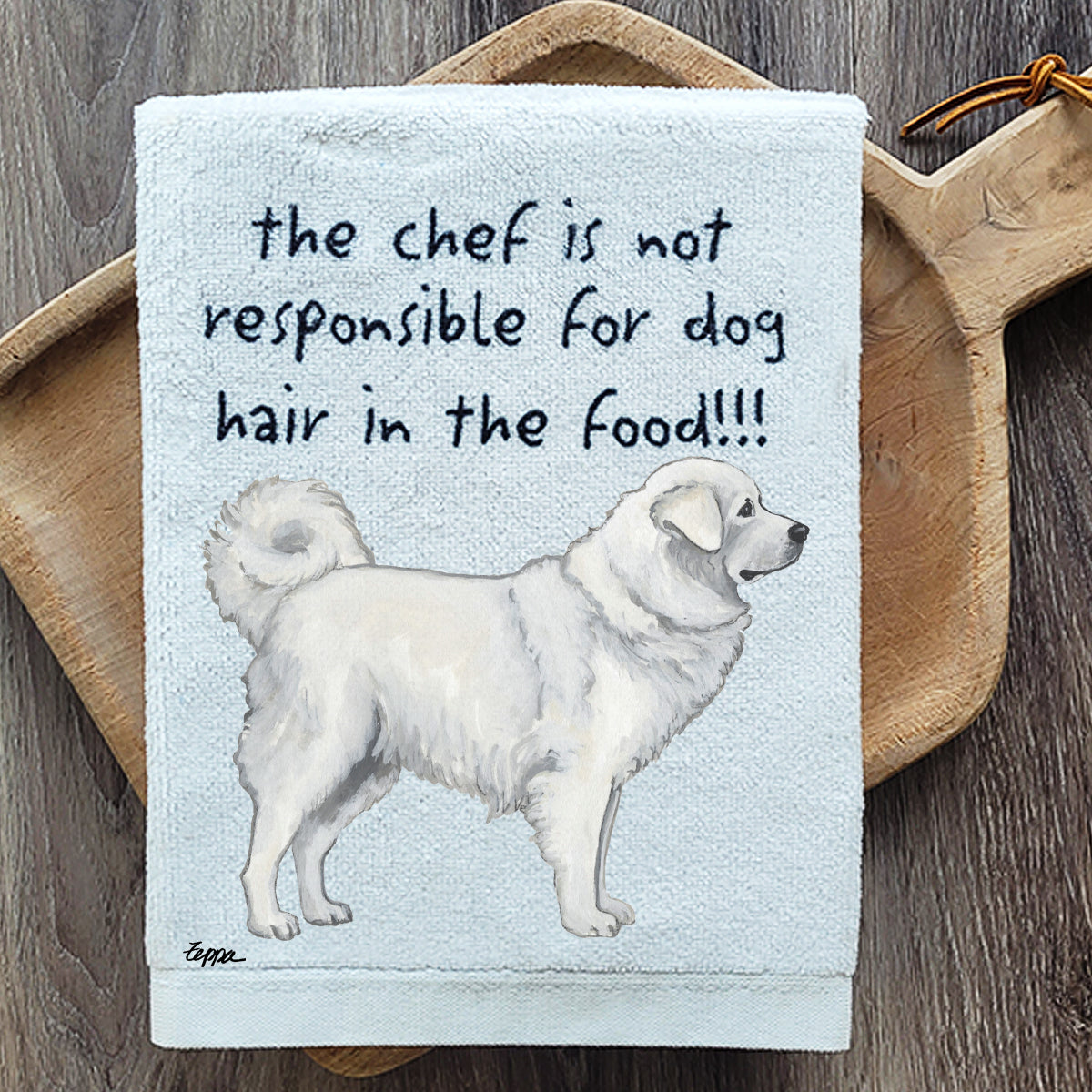 Polish Tatra Sheepdog Kitchen Towel