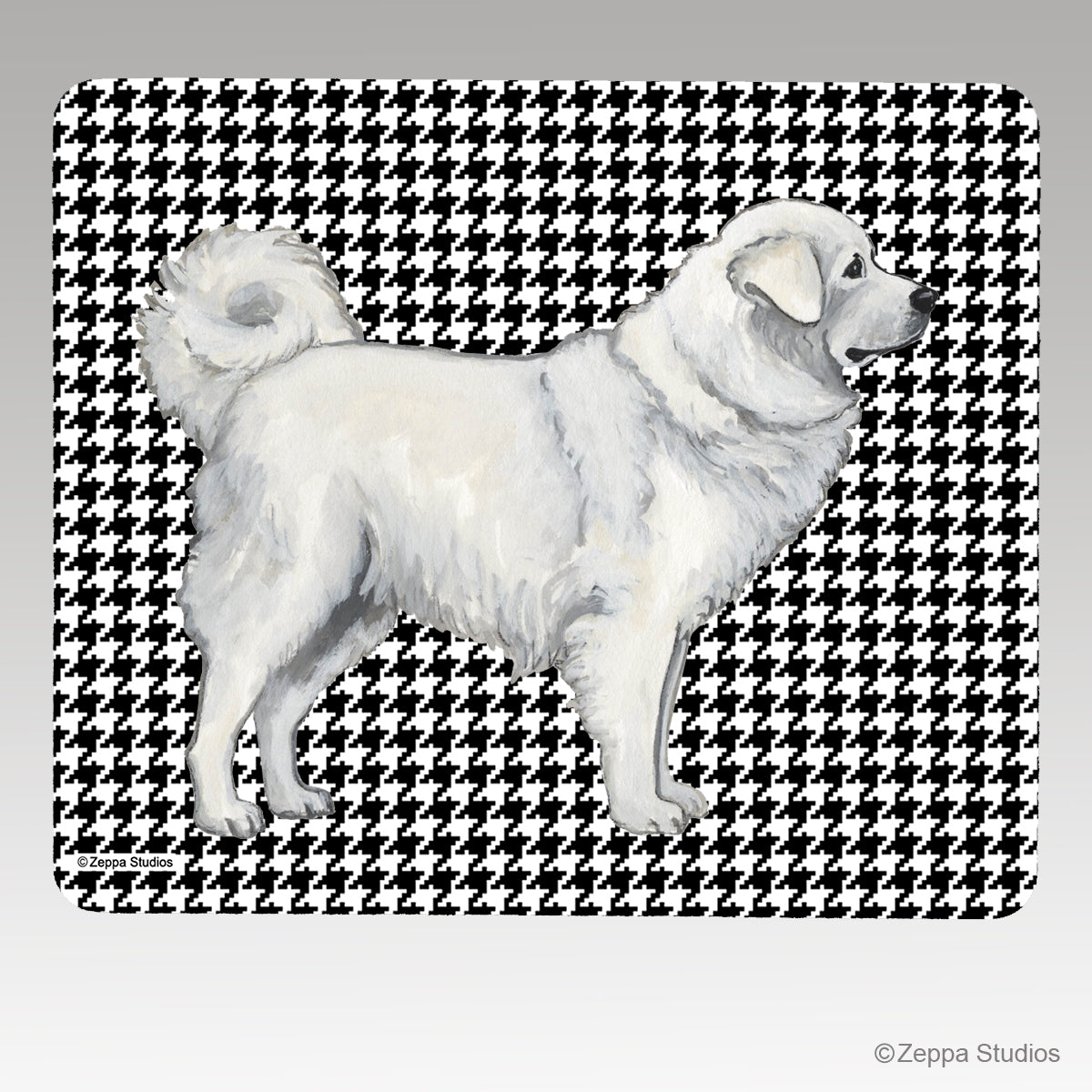 Polish Tatra Sheepdog Houndstooth Mouse Pad