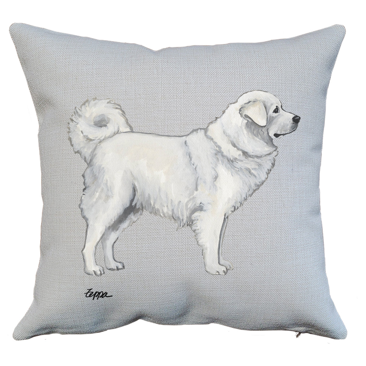 Polish Tatra Sheepdog Throw Pillow