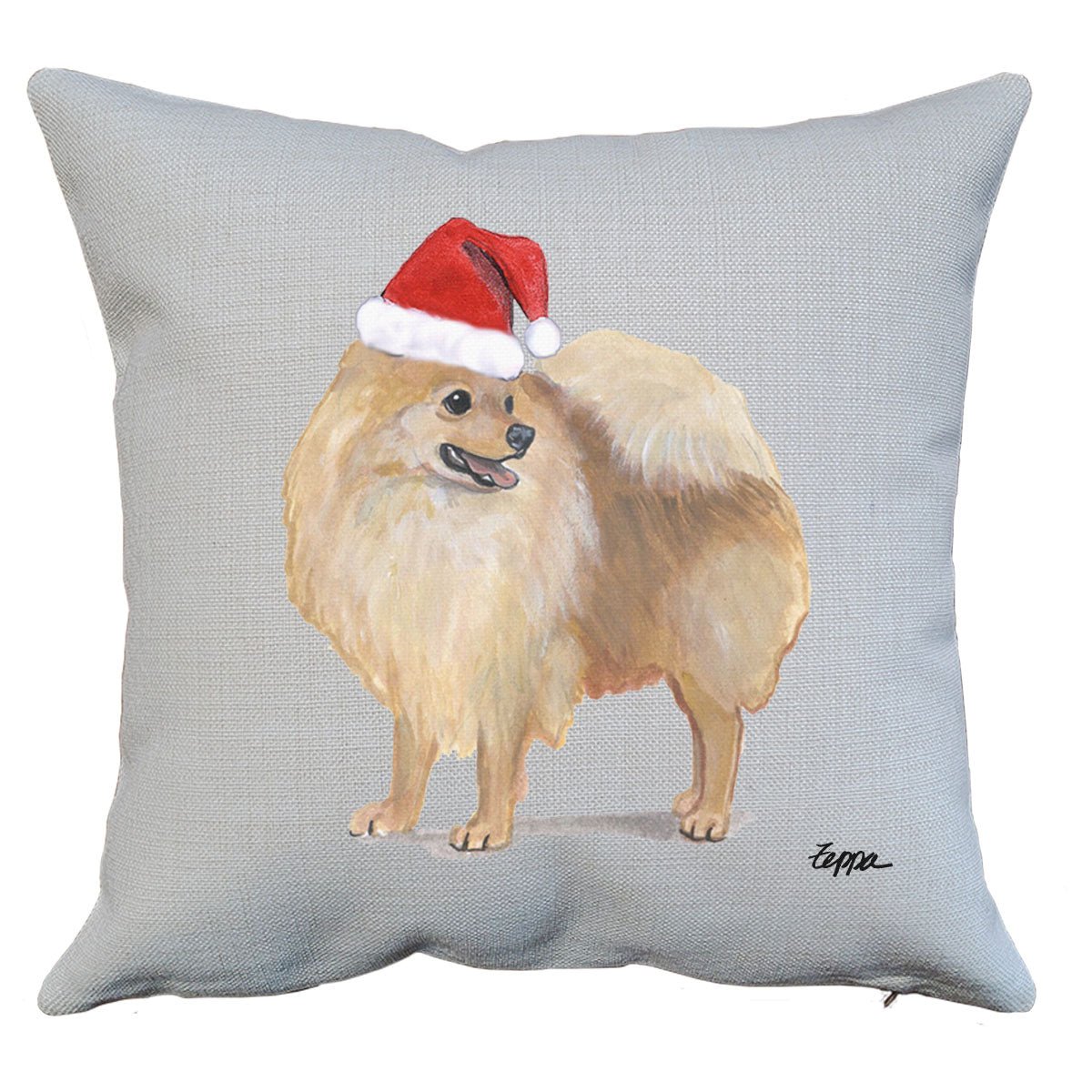 Pomeranian Santa Pillow