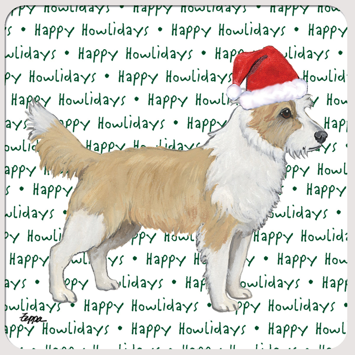 Portuguese Podengo Pequeno Happy Howlidays Coasters