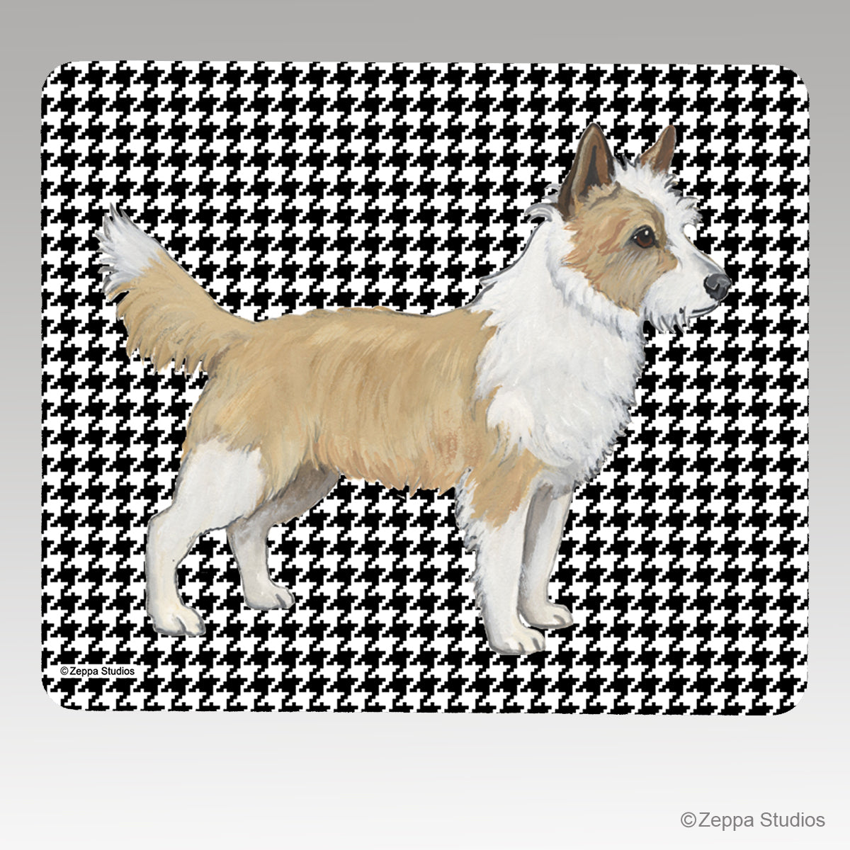 Portuguese Podengo Pequeno Houndstooth Mouse Pad