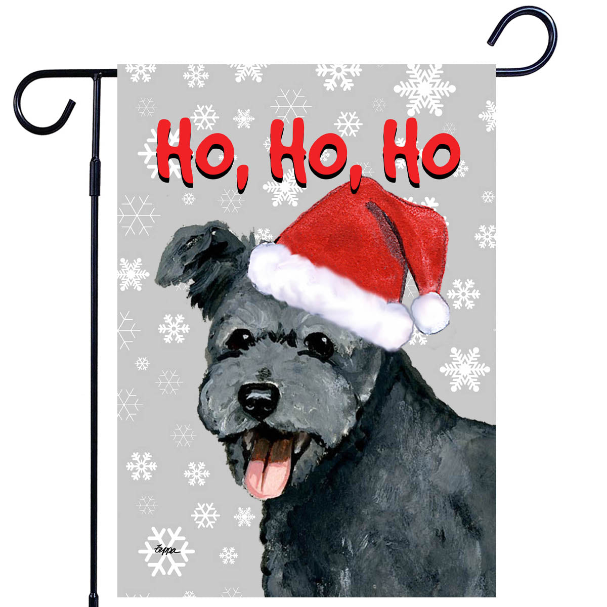 Pumi Grey Hohoho Garden Flag