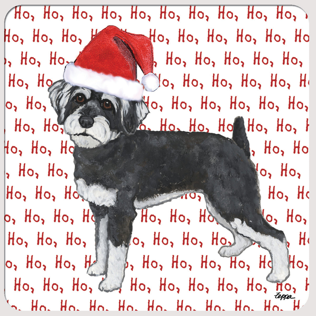 Schnoodle Ho Ho Ho Christmas Coasters