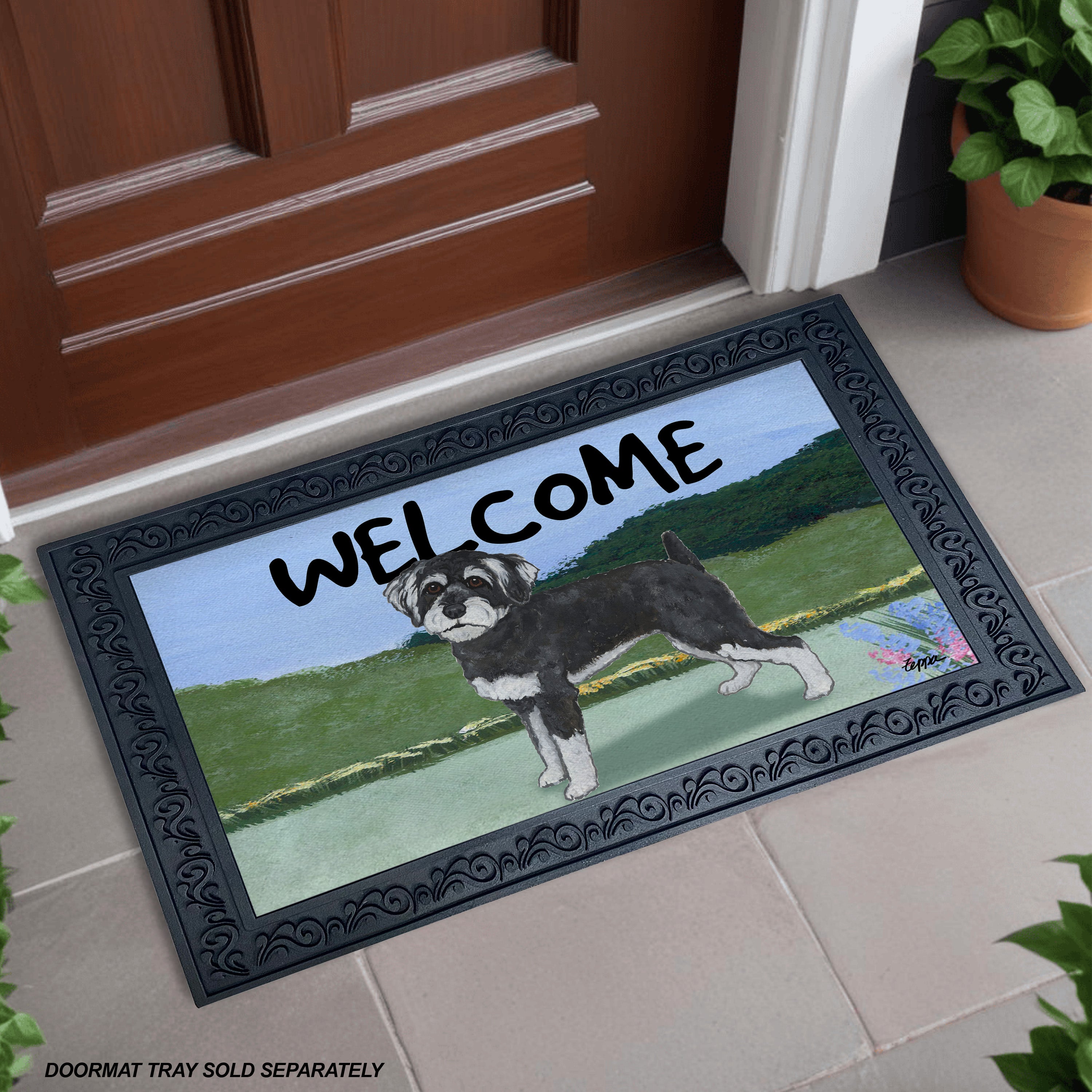 Schnoodle Welcome Mat