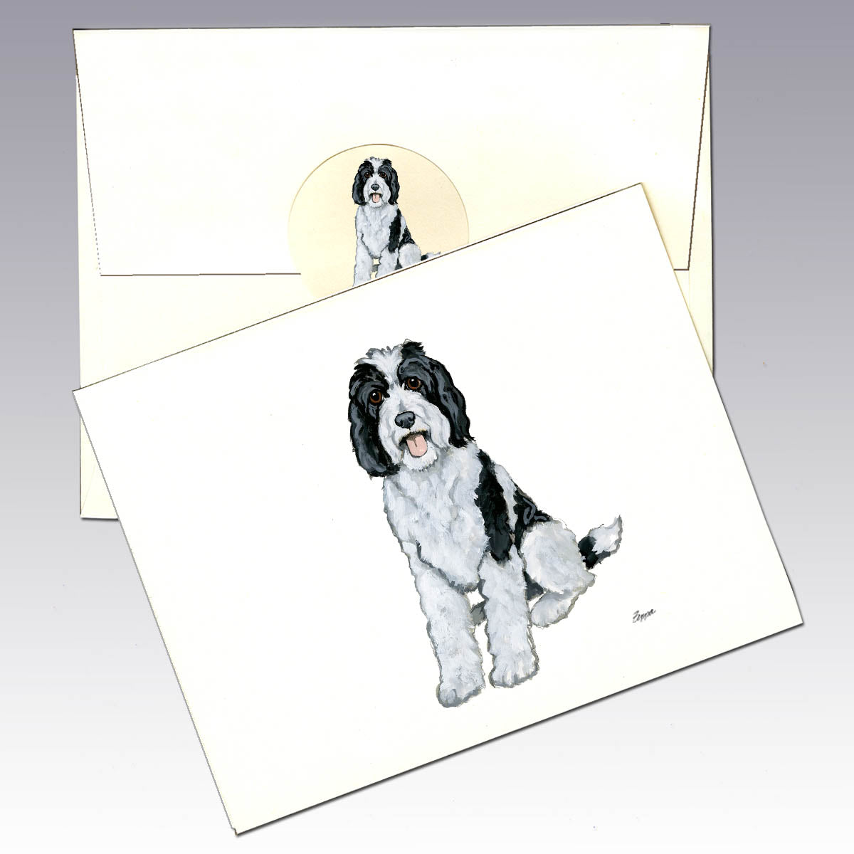Sheepadoodle Note Cards