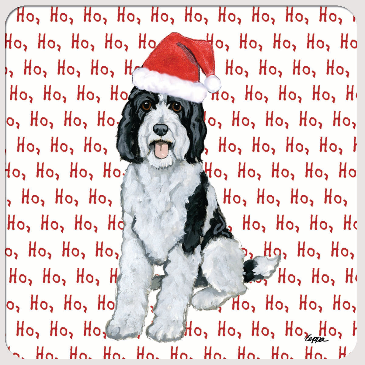 Sheepadoodle Ho Ho Ho Coasters
