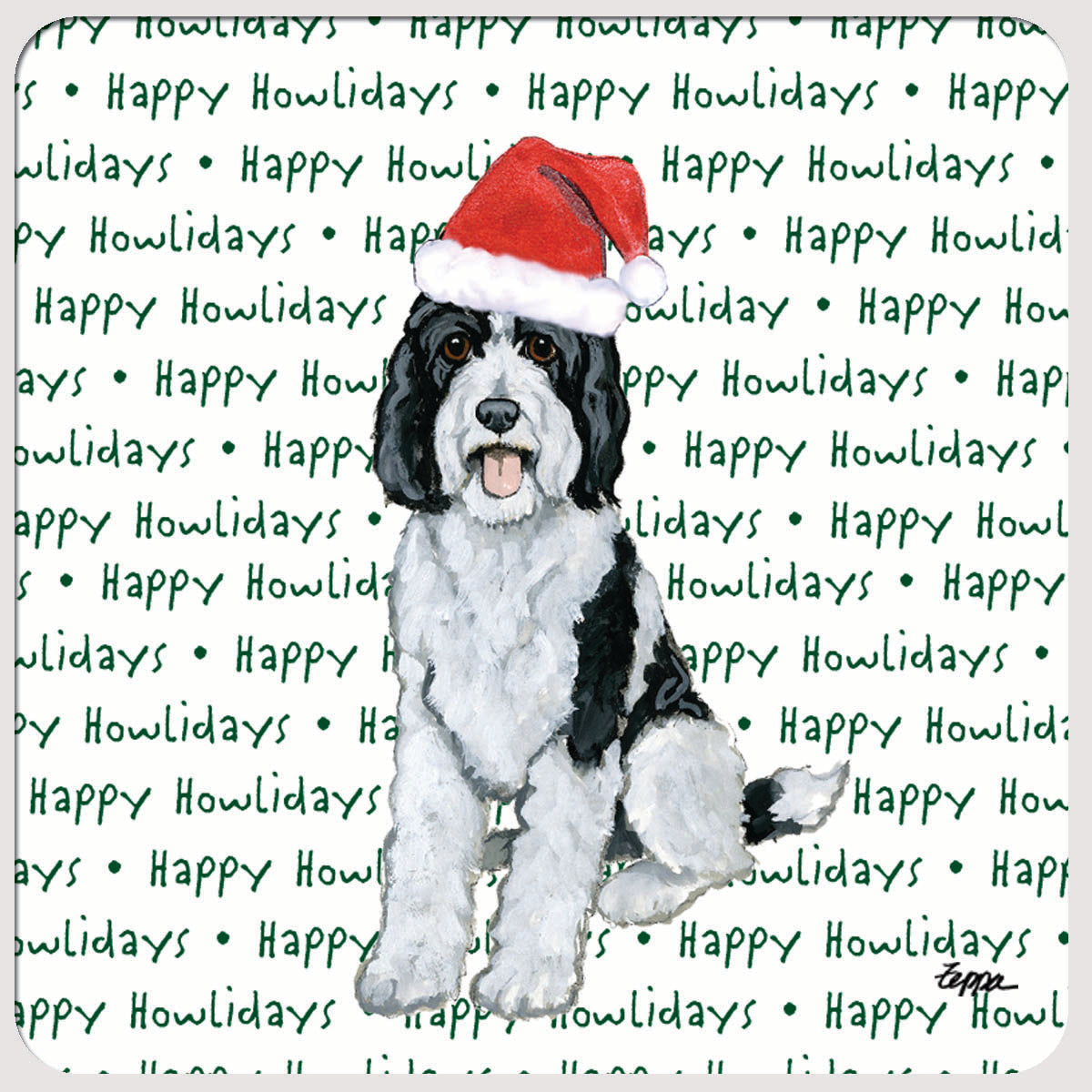 Sheepadoodle Happy Howlidays Coasters