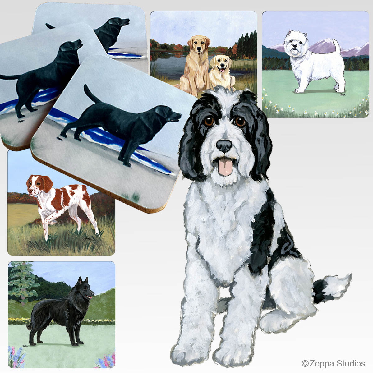 Sheepadoodle Scenic Coasters